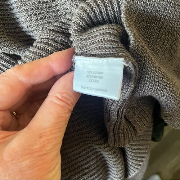 Eileen Fisher S/s Open Long Line Cardigan Sz L - Picture 4 of 4